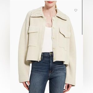 NWT Theory Knit Trucker Cropped Jacket Small